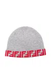 Fendi Zucca-pattern Beanie In Gray