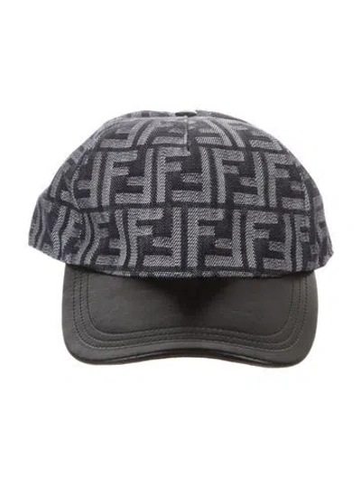 Pre-owned Fendi Zucca Print Hat In Blue