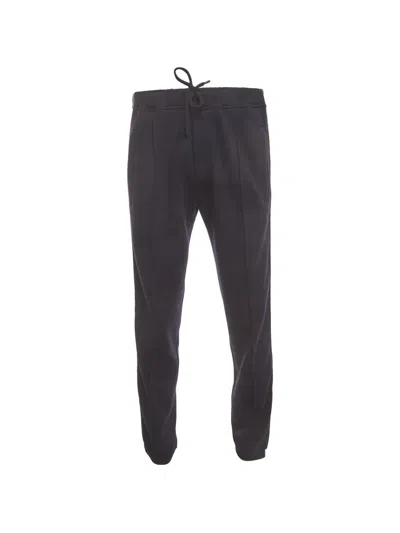 Pre-owned Fendi Zucca Print Side Stripe Track Pants In Blue