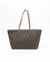 Shop Fendi Zucca Roll Tote Bag