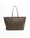 Fendi Large Zucca Roll Tote Bag In Brown
