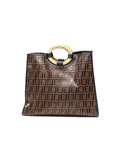 Fendi Zucca Runaway Bag In Brown