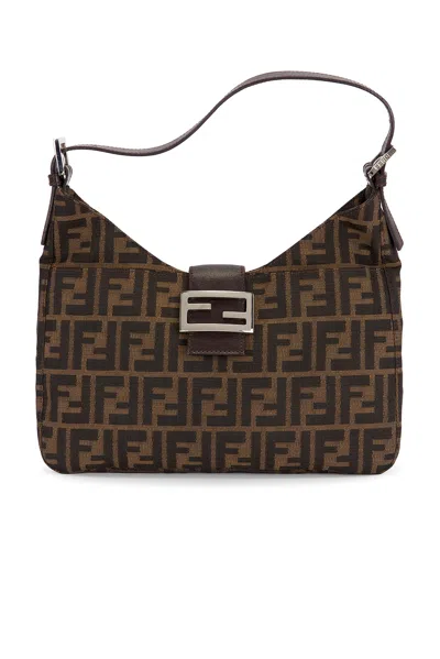 Pre-owned Fendi Zucca Shoulder Bag In Brown