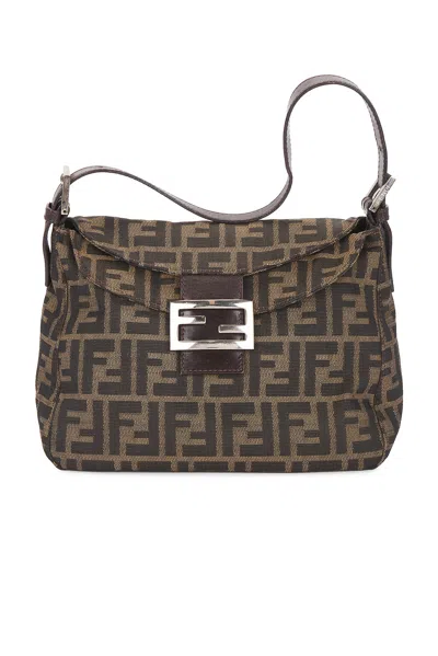Pre-owned Fendi Zucca Shoulder Bag In Brown