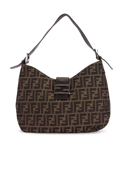 Pre-owned Fendi Zucca Shoulder Bag In Brown