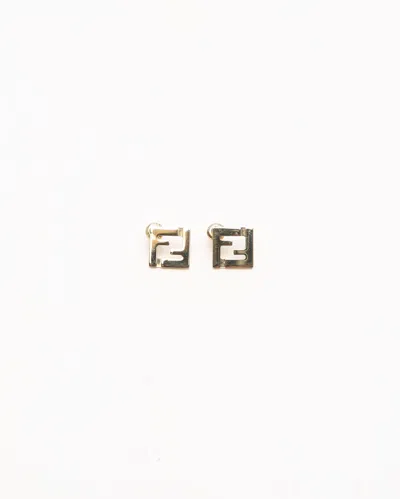 Fendi Zucca Stud Earrings