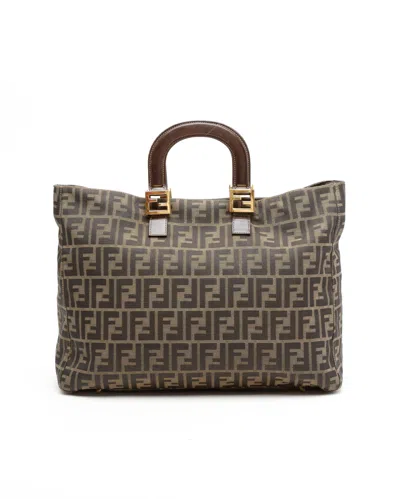Fendi Zucca Tote Bag In Multi