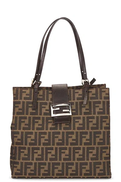 Pre-owned Fendi Zucca Tote Bag In Brown