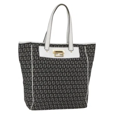Pre-owned Fendi Zucca Tote Bag Canvas Black Canvas Tote Bag Bag ()