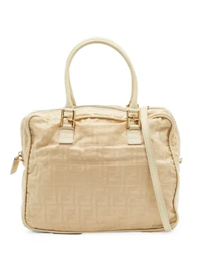 Pre-owned Fendi Zucca Tote Bag In Neutral