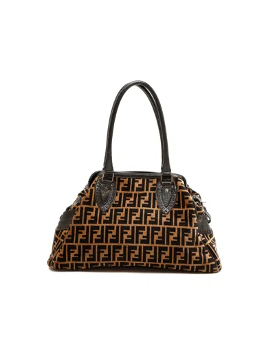 Fendi Zucca Velvet Bag In Multi