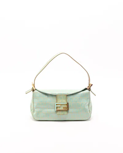 Fendi Zucca Vinyl Shoulder Bag In Pink