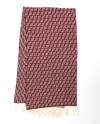 Fendi Zucca Wool Scarf In Red