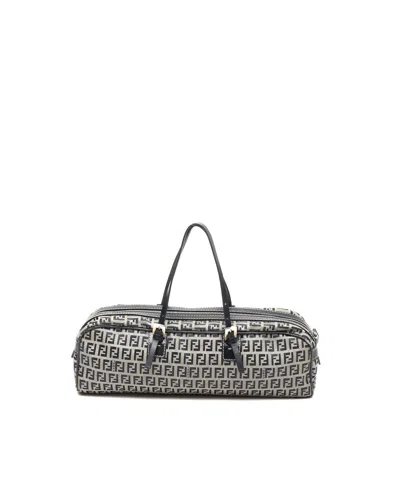 Fendi Zucchino Bag In Gray