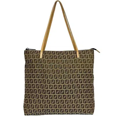 Pre-owned Fendi Zucchino Beige Zucchino Tote Bag ()