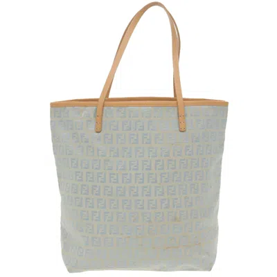 Pre-owned Fendi Zucchino Blue Canvas Tote Bag ()