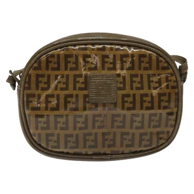 Pre-owned Fendi Zucchino Brown Canvas Shoulder Bag ()