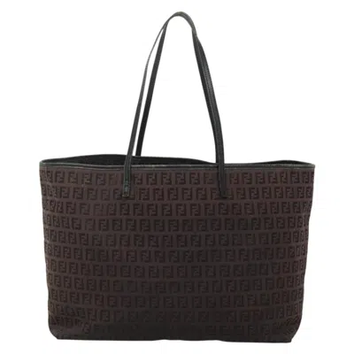 Pre-owned Fendi Zucchino Brown Canvas Tote Bag ()