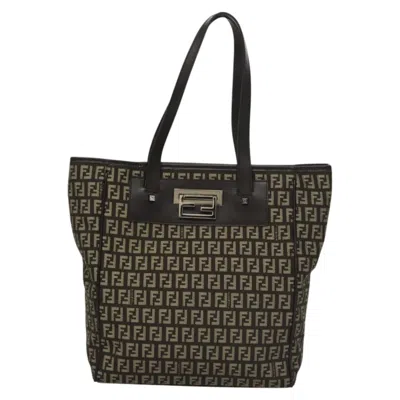 Pre-owned Fendi Zucchino Brown Canvas Tote Bag ()