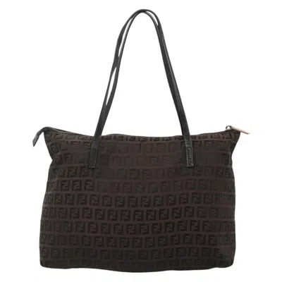 Pre-owned Fendi Zucchino Brown Canvas Tote Bag ()