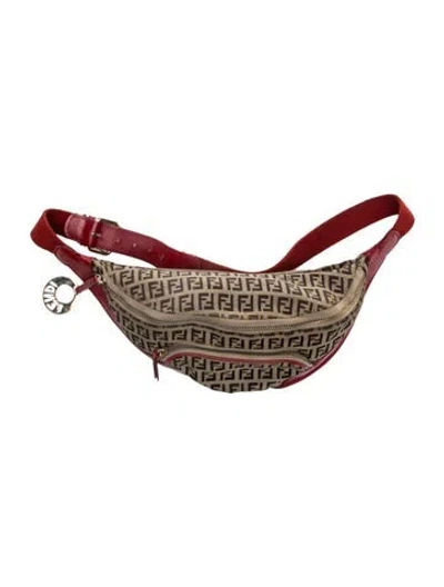 Pre-owned Fendi Zucchino Ff Belt Bag In Multi
