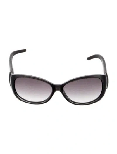 Pre-owned Fendi Zucchino Ff Logo Oversize Sunglasses In Grey