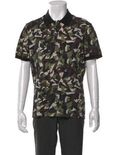 Pre-owned Fendi Zucchino Ff Logo Printed Polo Shirt In Multi