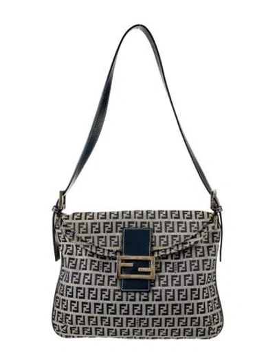 Pre-owned Fendi Zucchino Ff Mama In Blue
