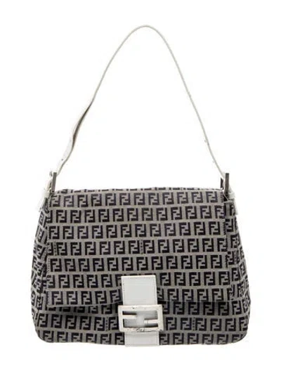 Pre-owned Fendi Zucchino Ff Mama In Blue