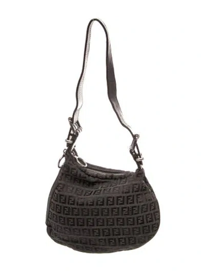 Pre-owned Fendi Zucchino Ff Oyster In Brown