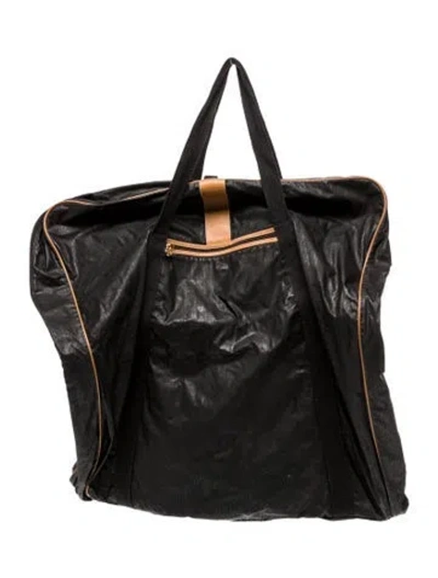 Pre-owned Fendi Zucchino Ff Tote In Black