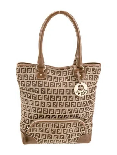 Pre-owned Fendi Zucchino Ff Vintage Vintage In Brown