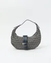 Fendi Zucchino Half Moon Shoulder Bag