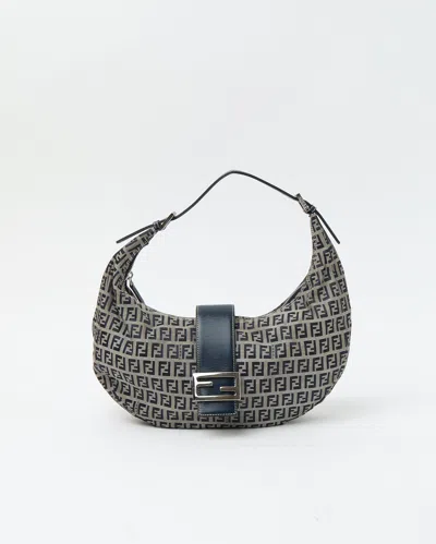 Fendi Zucchino Half Moon Shoulder Bag