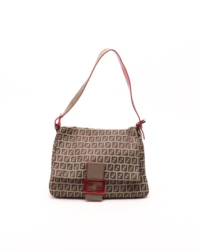 Fendi Zucchino Mamma Bag In Purple