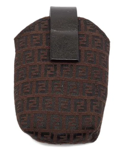 Pre-owned Fendi Zucchino-monogram Phone Case