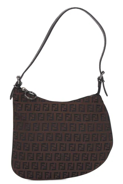 Pre-owned Fendi Zucchino Oyster Shoulder Bag