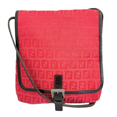 Fendi Zucchino Pink Canvas Shopper Bag ()