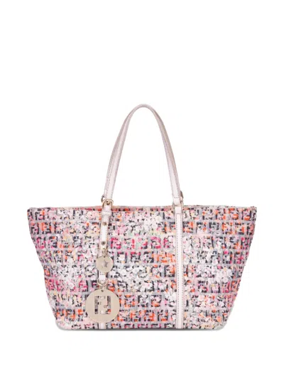 Fendi Zucchino Print Tote Bag In Neutral