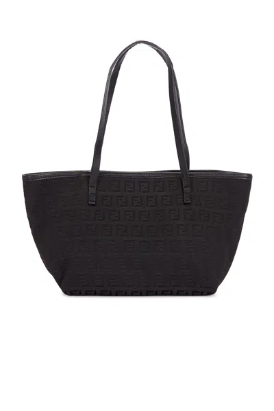 Pre-owned Fendi Zucchino Roll Tote Bag In Brown
