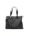 Fendi Zucchino Tote Bag In Black