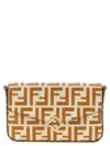 Fendi Ff Diamonds Leather Wallet On Chain In Multi