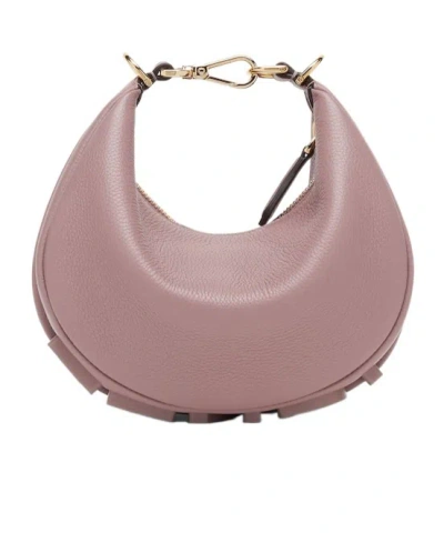 Fendi Graph Mini Shoulder Bag In Nude