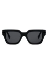 Fendi Womens Black Fe40078i Irregular-frame Acetate Sunglasses