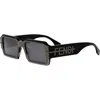 Fendi 'graphy 52mm Geometric Sunglasses In Black
