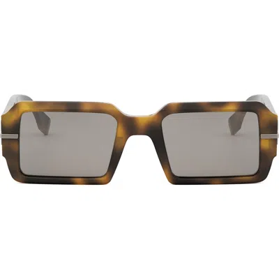 Fendi 'graphy 52mm Geometric Sunglasses In Brown
