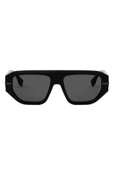 Fendi 'graphy 54mm Geometric Sunglasses In Black