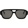 Fendi 'graphy 55mm Geometric Sunglasses In Black