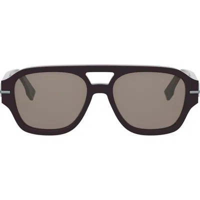 Fendi 'graphy 55mm Geometric Sunglasses In Black