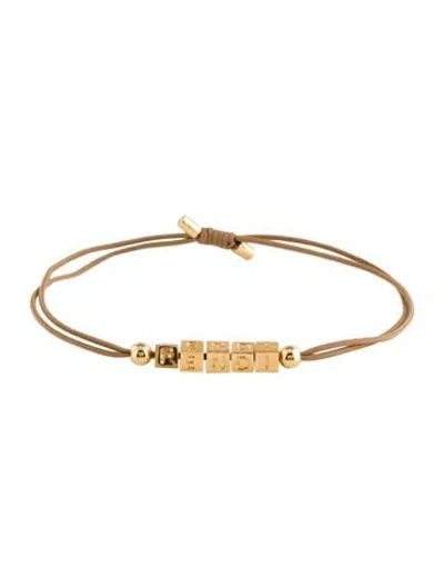 Pre-owned Fendi Graphy Adjustable Bracelet, 11.25" In Brown